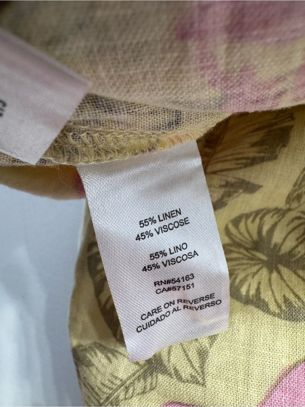 Margaritaville Island Reserve Women’s Sz M Yellow Tropical Linen Blend Shorts - Picture 4 of 8
